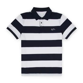 

Mens Skeloton Fish Embroidered Knit Striped Short Sleeve Polo Shirts