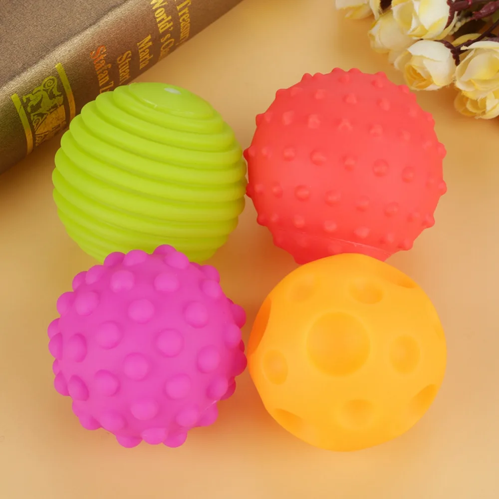 Текстурированная Multi Ball набором развивают тактильных ощущений ребенка детские игрушки touch ручной мяч игрушки Детские тренировочный мяч детские мягкие мяч игрушка спортивные