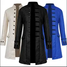 Новинка года для мужчин Панк форма Стенд воротник длинное пальто ночной бар певица костюм Главная сцена Одежда для сцены куртки