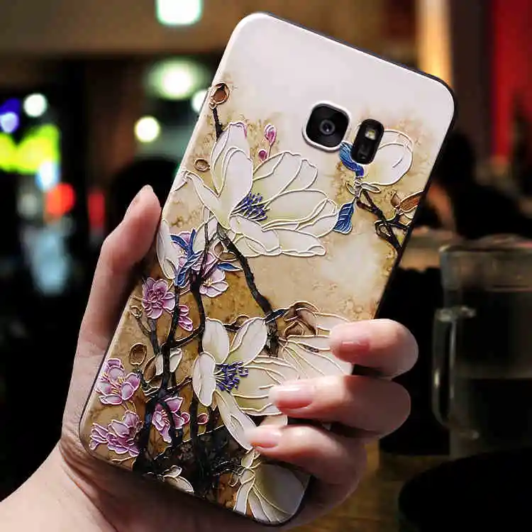 Древний китайский чехол для Samsung galaxy s7 edge s7edge с цветочной вышивкой |