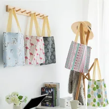 Fashion Ladies Girls Casual Canvas Shoulder Bag Popular Cotton Linen Environmental Ladies Shopping Bag