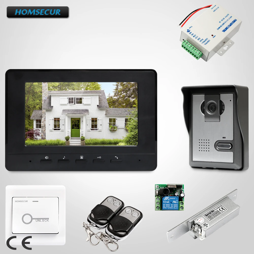 

HOMSECUR 7inch Video Door Phone Intercom System with IR Night Vision for Home Security : XC005+XM707-B