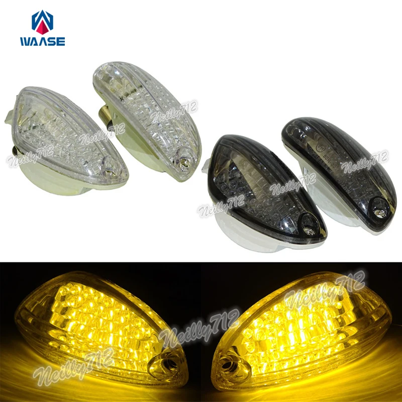 

waase Motorcycle E-MARK Front Turn Signals Blinker LED Light For 2011 2012 2013 2014 2015 2016 2017 Suzuki GSXR 600 750 K11