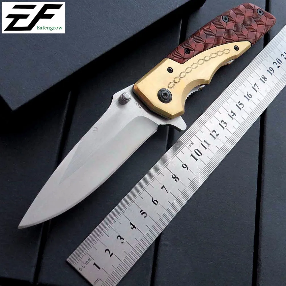 

Eafengrow DA69 Tactical Knife With 5CR13MOV Blade Wood Handle Hunting Combat Survival EDC Folding Knives Outdoor Camping knife