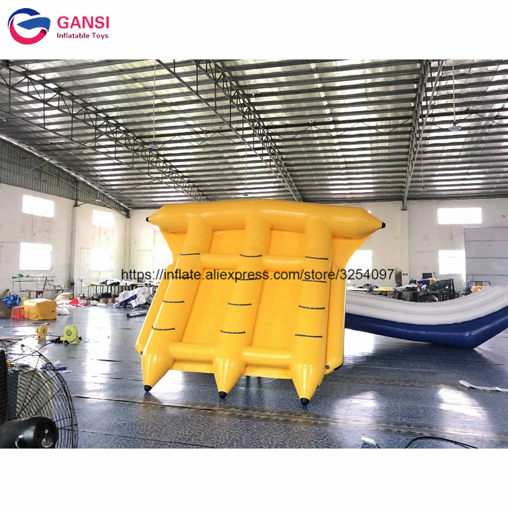 12 Persons Inflatable Fly Fish Banana Boat, High Quality Inflatable Flying Fish Towable With Air Pump free shipping customized size inflatable flying fish tube towable water floating inflatable banana boat with air pump