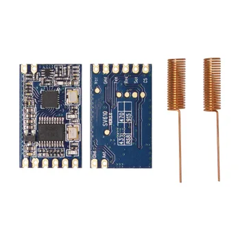 

10PCS SV610 - 470 100mW si4432 433/470/868/915MHz Bi-directional Transmitter Receiver Module TTL RF Module with Antenna