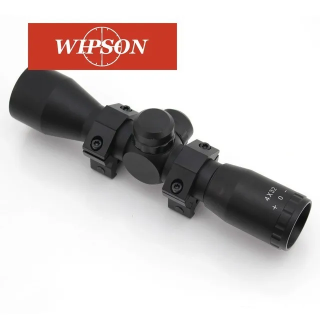 WIPSON الهدف التكتيكي 4X32 البصرية البصر الاتفاق Riflescopes الرياضة Rangefinder شبكاني الصيد نطاقات مع قابل للتعديل السكك الحديدية يتصاعد