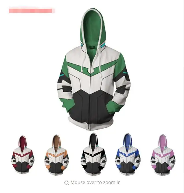 Legendary Defender Pidge hoodie Sweatshirt Cosplay Costume zip up coat J