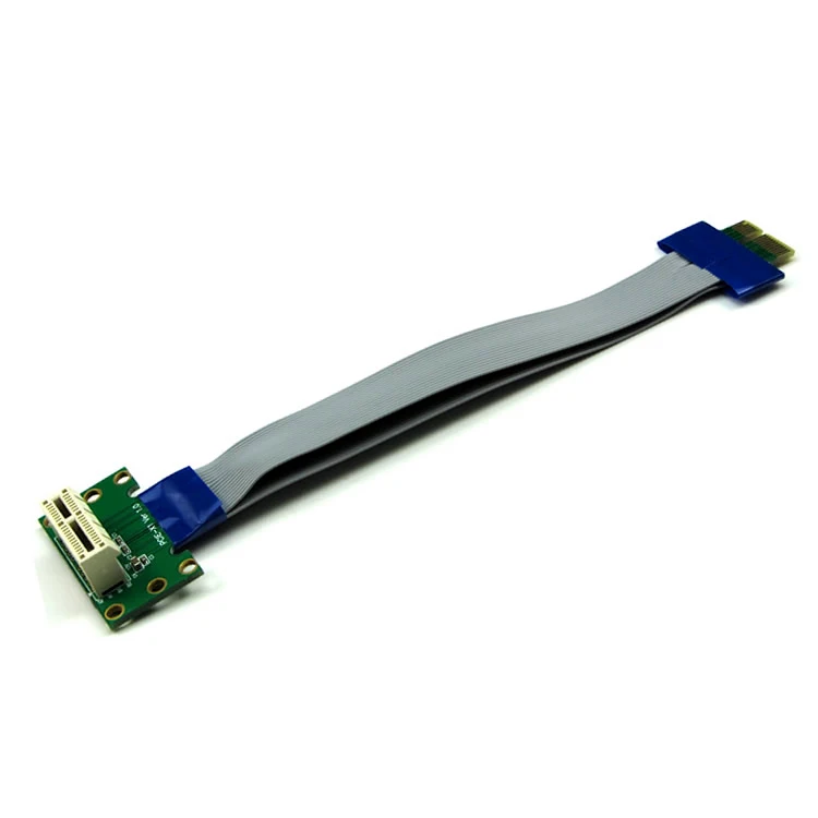 

3 units - PCI Express (PCI-E) 1X Riser Extender Cable,90 degree , PCIe Extension Cable for 1U 2U Small Case 1x PCIe Ribbon