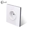 Coswall Crystal Glass Panel 16A Universal EU Wall Power Socket Outlet With Child Protective Lock ► Photo 2/3