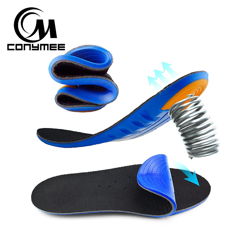 CONYMEE Silicone Shoe Insoles Unisex High Arch Support Sneakers Insole Inserts Men Women Shock Absorption Sport Shoe Pad Sole