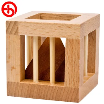 

3D Russia Caged triangle Ming Educational Toy Educational Wood Puzzles for Adults Kids Brain Teaser Children Birthday Gift Hot