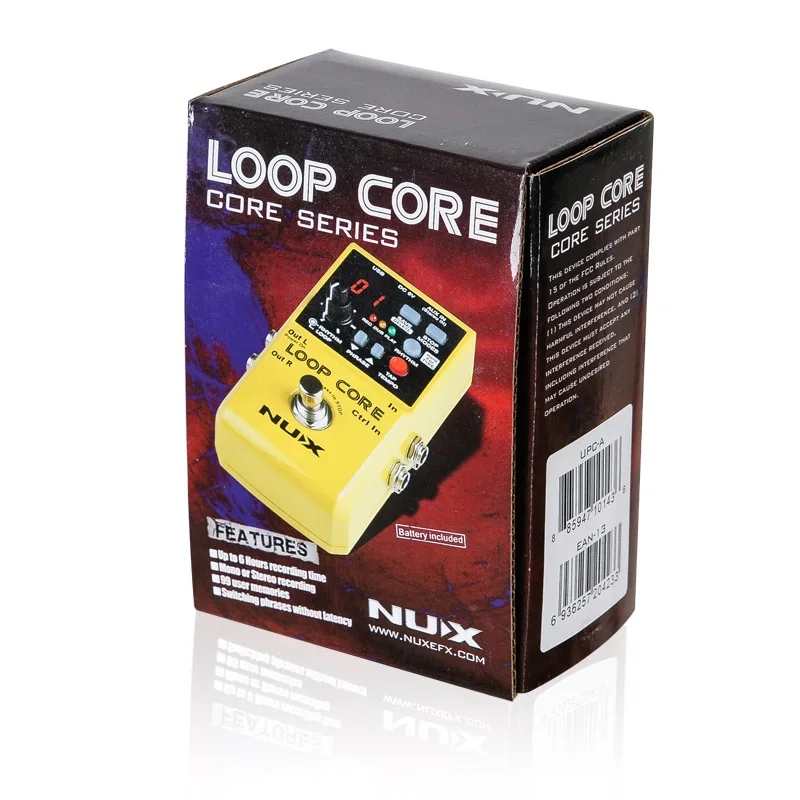 Педаль для гитары NUX Loop Core барабанная машина создания эффектов на гитаре 6 часов