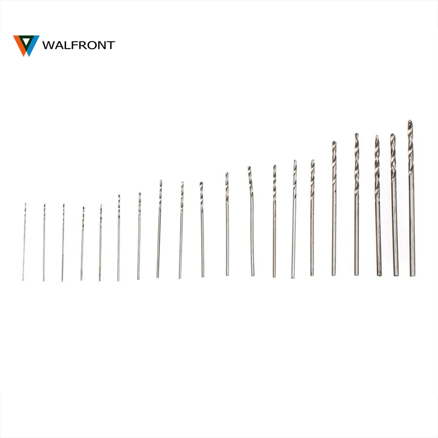 

WALFRONT 20Pcs/Set 0.3-1.6mm For Circuit Board Woodwork Mini HSS High Speed Steel Twist Drill Bits Set Tool Craft With Case
