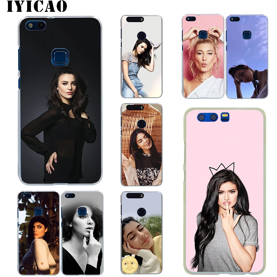 Жесткий чехол IYICAO Girl Kylie Jenner для Huawei Honor 6A 6C 7A 7C 7X 8 8X 9 10 20 9X Lite Pro Play Note View | Мобильные