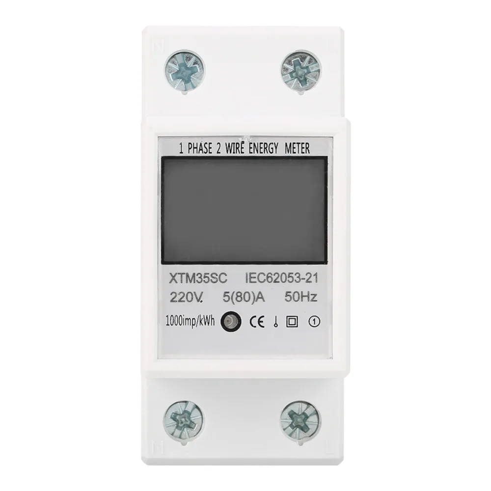80 20 YIUS 220V Digital 1-phase 2 Wire 2P DIN-Rail Electric Meter Electronic KWh Meter Din Rail Meter A 80 20 YIUS 220V Digital 1-phase 2 Wire 2P DIN-Rail Electric Meter Electronic KWh Meter Din Rail Meter A
