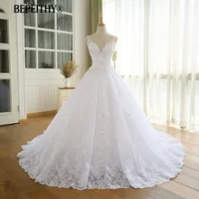 Великолепное бальное платье, свадебное платье с кружевом, Vestido De Novia Princesa, винтажное свадебное платье, реальное изображение, свадебное платье
