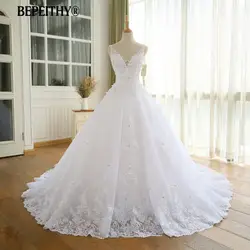 Великолепное бальное платье свадебное платье с кружевом Vestido De Novia Princesa винтажные Свадебные платья Реальное изображение подвенечное