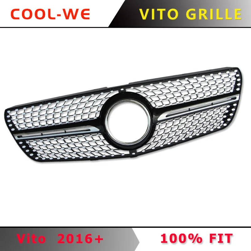 Для Mercedes для Benz новая для VITO Алмазная решетка W447 для VITO - Цвет: Black Diamond 15-19