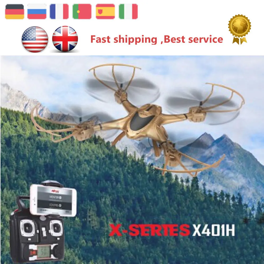Buy Cheap ET RC Drone MJX X401H Altitude Hold WiFi FPV 2.4GHz 0.3MP CAM 4CH 6 Axis Gyro Quadcopter Dual Transmitter/APP Mode VS X5C