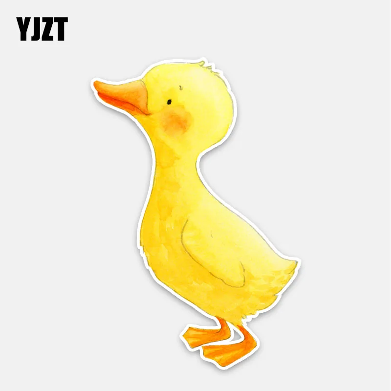

YJZT 9*13.5CM Unique Cute Little Duck Decor Car Stickers Personality Bumper Car Window 11A0539