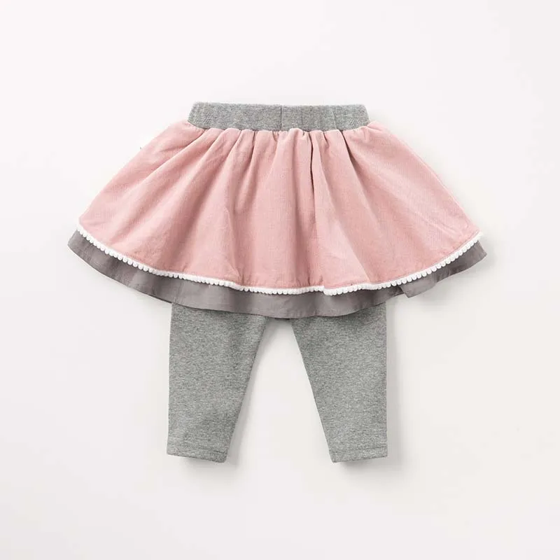 DBZ8060 dave bella/осенние штаны с оборками для маленьких девочек детские длинные штаны для малышей