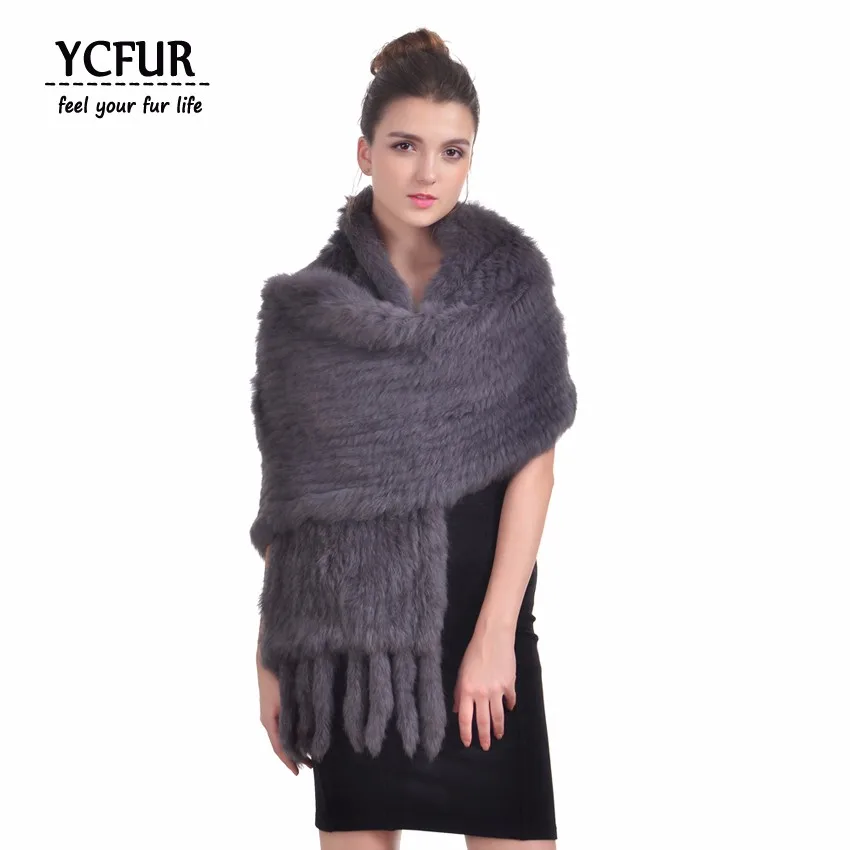 Женские шали YCFUR 170 см зимние мягкие теплые вязаные шарфы ручной работы из