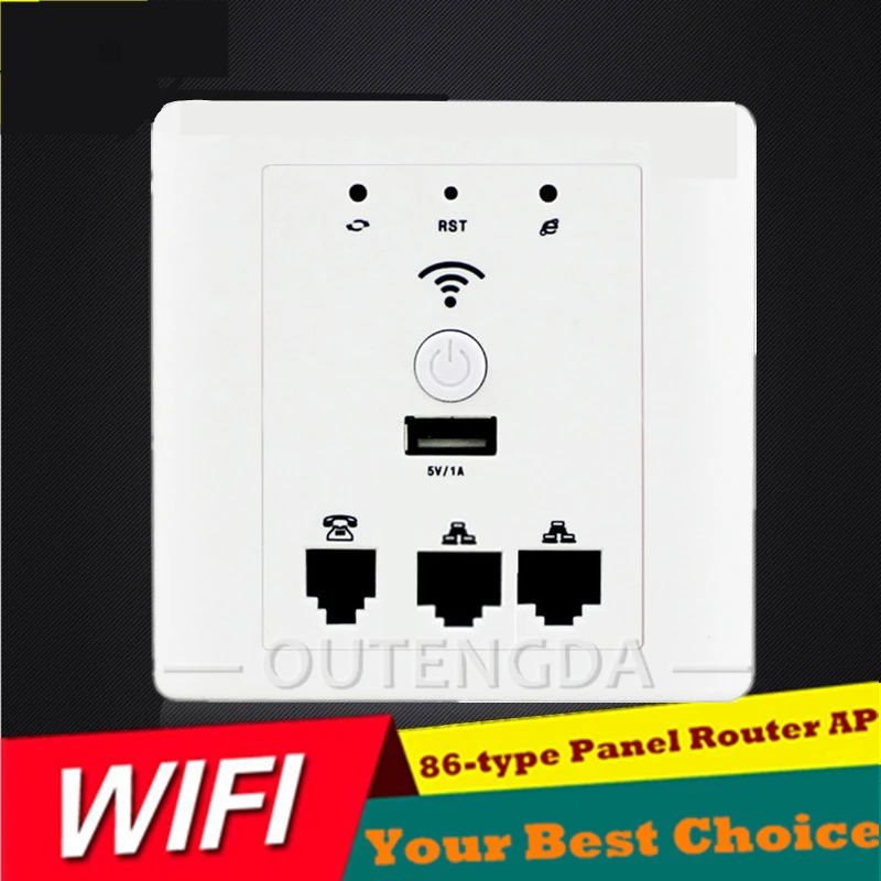 OUTENGDA High Speed in Wall Wireless Router for Hotel Rooms, Home Use