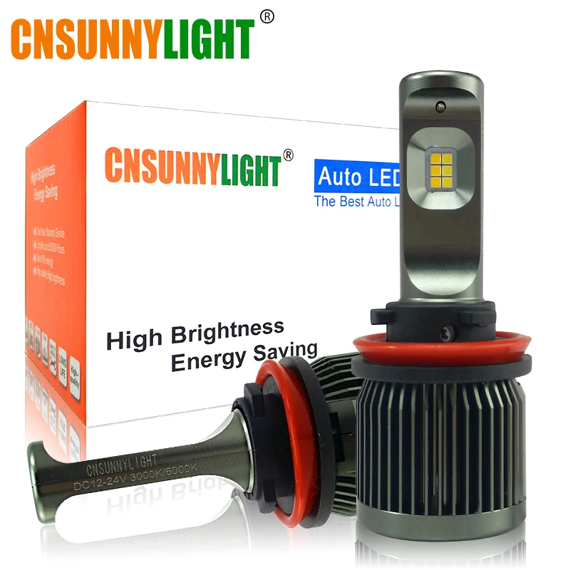 CNSUNNYLIGHT High Brightness H11 H8 9005 9006 H7 LED Car Fog Light Bulbs 3000K 6000K (1)