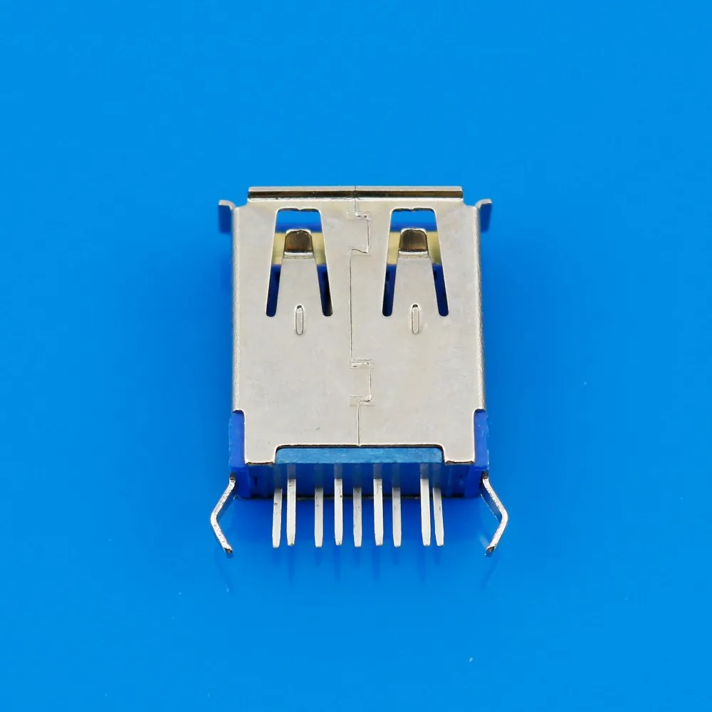 JCD 1pcs USB 3.0 Female Plug jack Vertical Type 180 Degrees Pins AF Socket Connector Terminalin