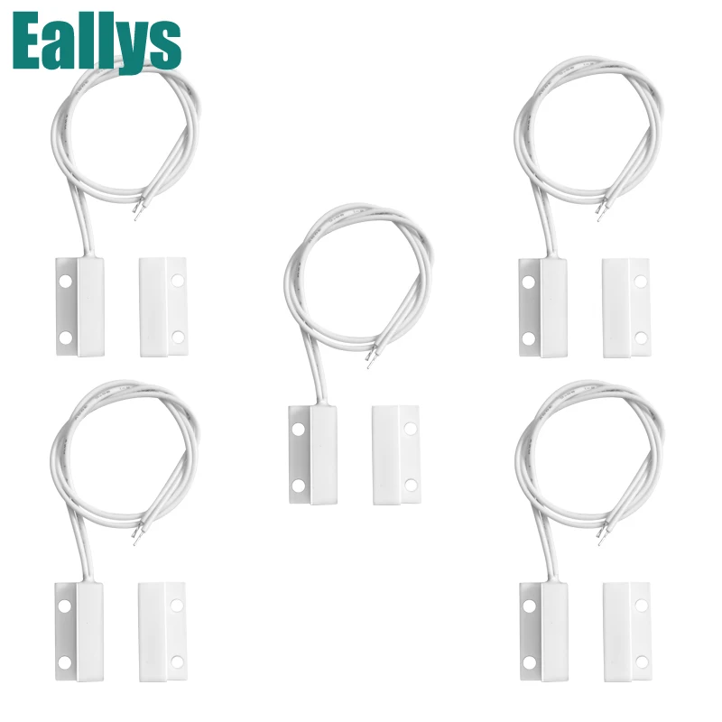 

5pcs MC-38 MC38 Wired Door Window Sensor Magnetic Switch Home Alarm System normally closed NC ,freeshipping