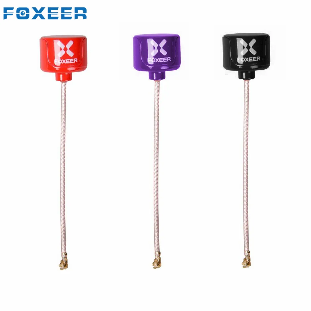 

Foxeer Lollipop 2 RHCP UFL IPX IPEX 5.8G 2.5dBi Super Mini Antenna Red/Purple/Black For FPV Racing Drone RC Multicopter DIY Part