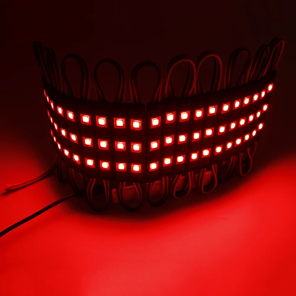 Водонепроницаемый светодиодный модуль RGB 5050 SMD с 3 светодиодами 20 шт./лот IP67