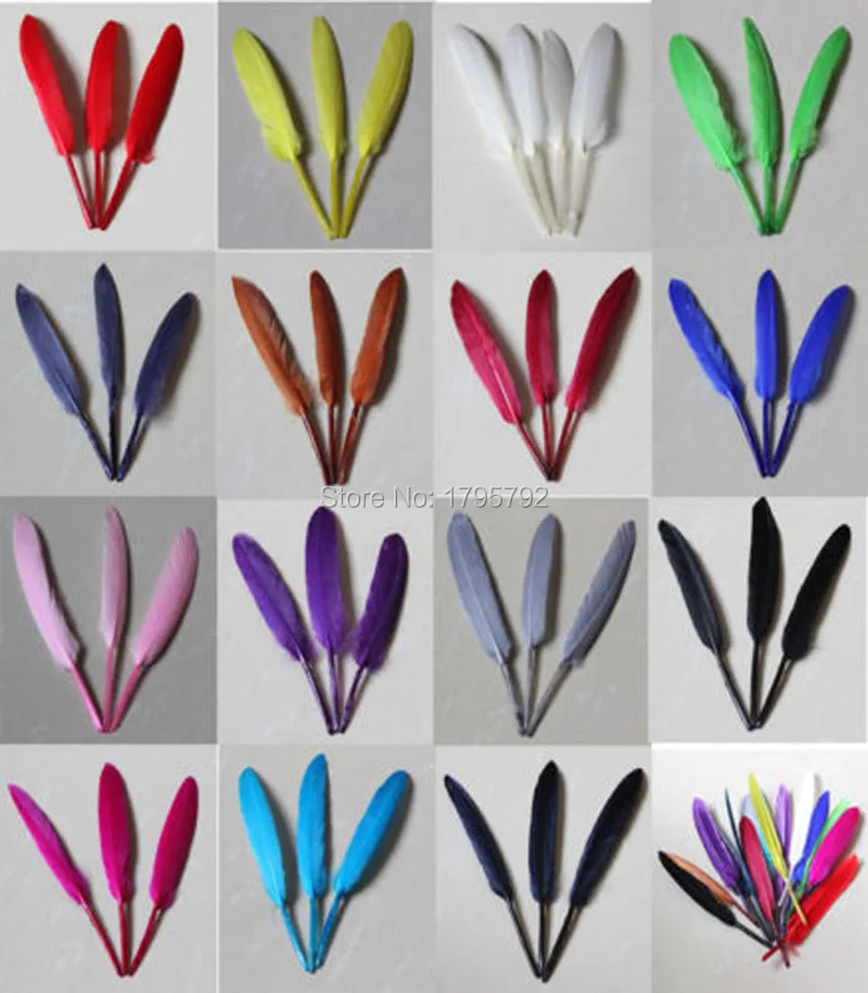 

25pcs/lot Beautiful Natural Goose Feathers 4-6 Inch 10-15 cm for Crafts Wedding, Party ,Home ,Hairs Earring Hat DIY Decorations