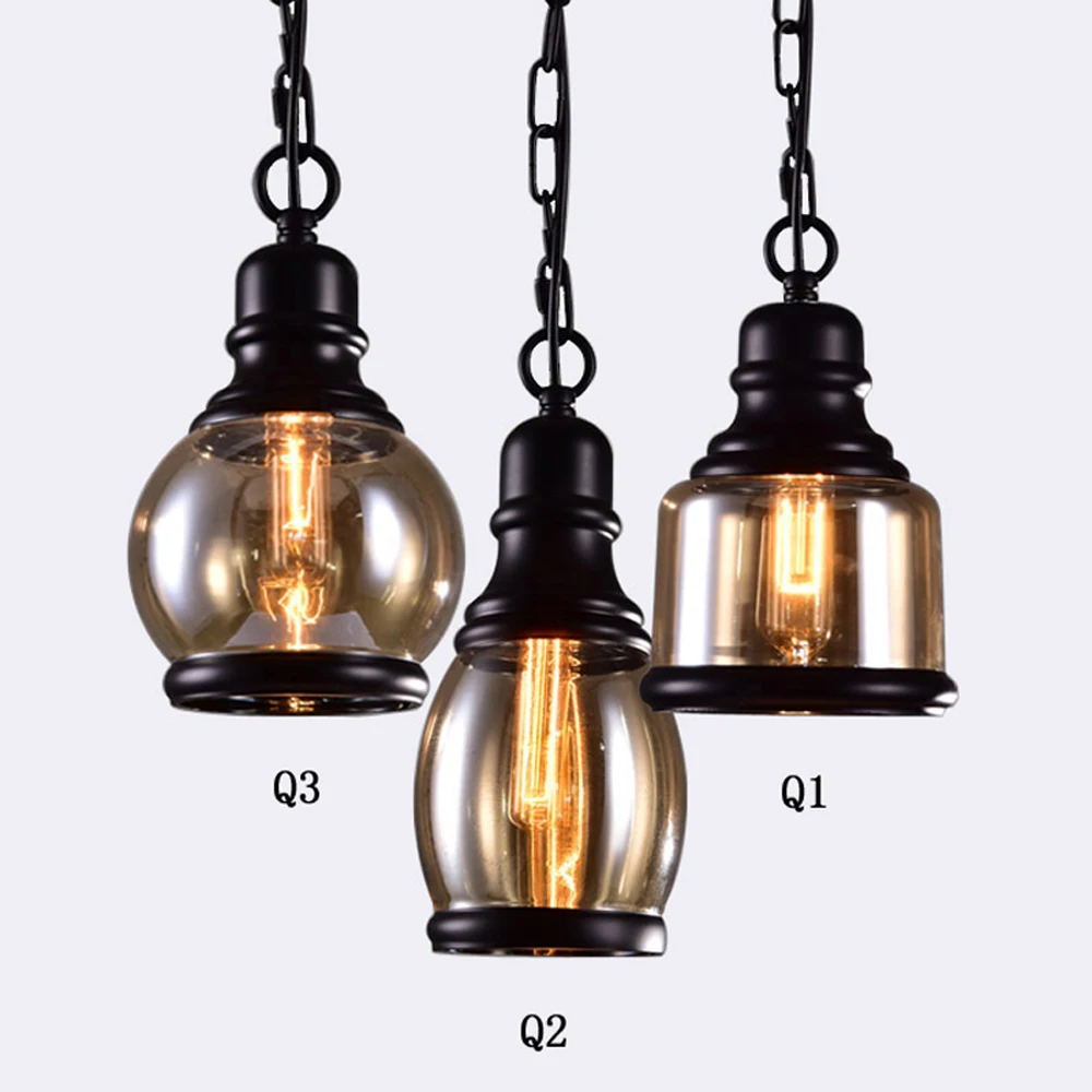 Us 2637 50 Offvintage Küche Linear Insel Glas Kronleuchter Antike Schwarz Schatten Glas Licht Max 120 W Mit 3 Lichter Lackiert In Pendelleuchten