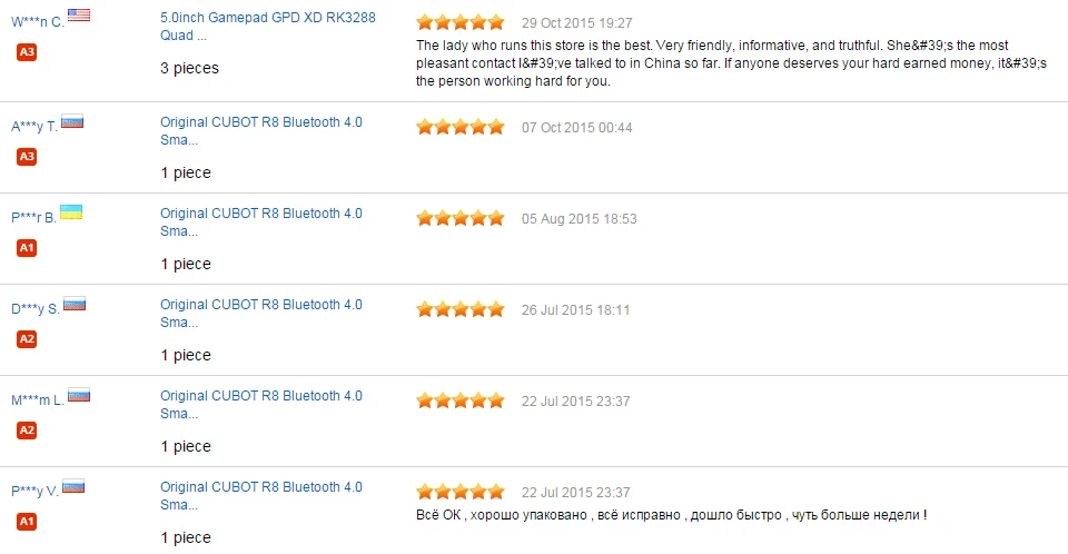 13-5 Stars Feedback