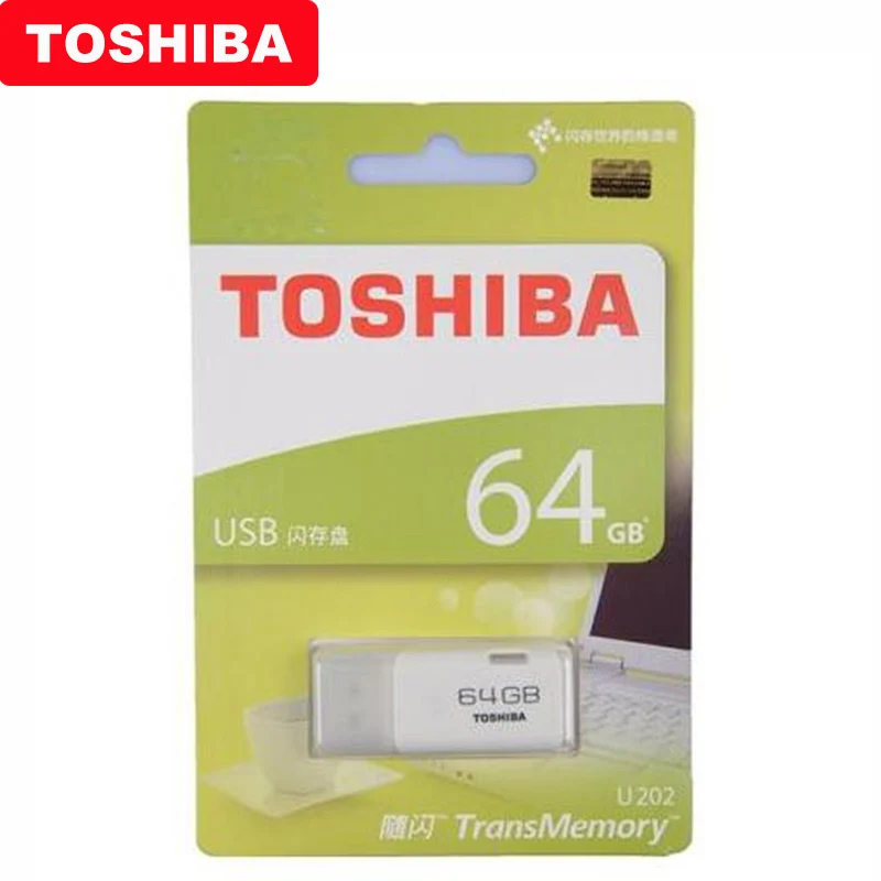 Флеш накопитель TOSHIBA U202 USB 2 0 100% оригинал 64 ГБ 32 16 мини карта памяти флешка флеш