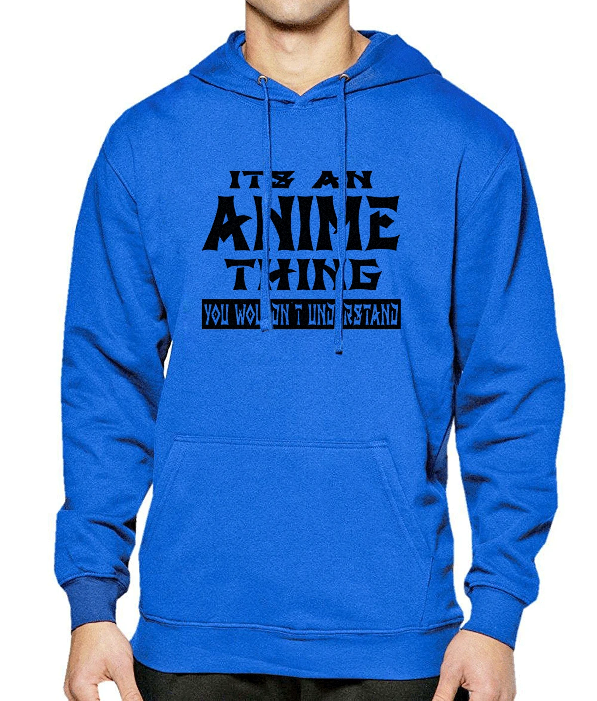 Мужская толстовка с капюшоном It's An Anime Thing You't neign Print из флиса на весну и зиму