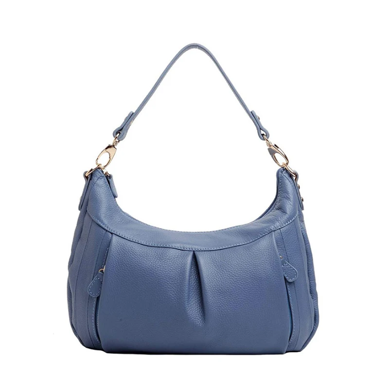 

Leather Guarantee 5 Colors Women GENUINE LEATHER Handbag HOBO 100% Real Skin Shoulder bag Cross body bags Fashion FOR girl Z016
