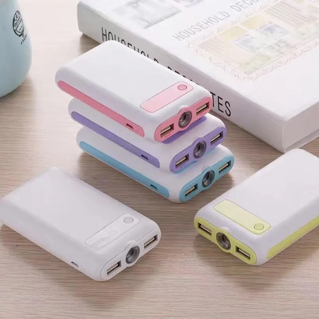 Мода портативный большой емкости двойной USB выход powerbank цифровой дисплей дома