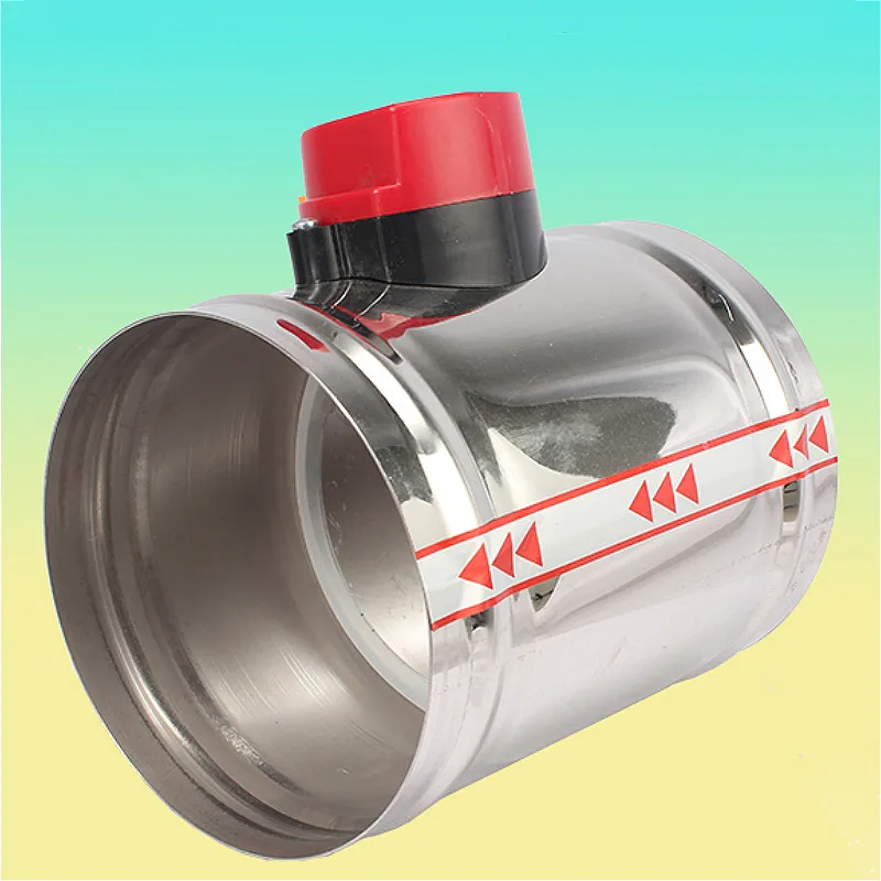 80/100/125/150/200mm stainless steel electric air duct damper valve