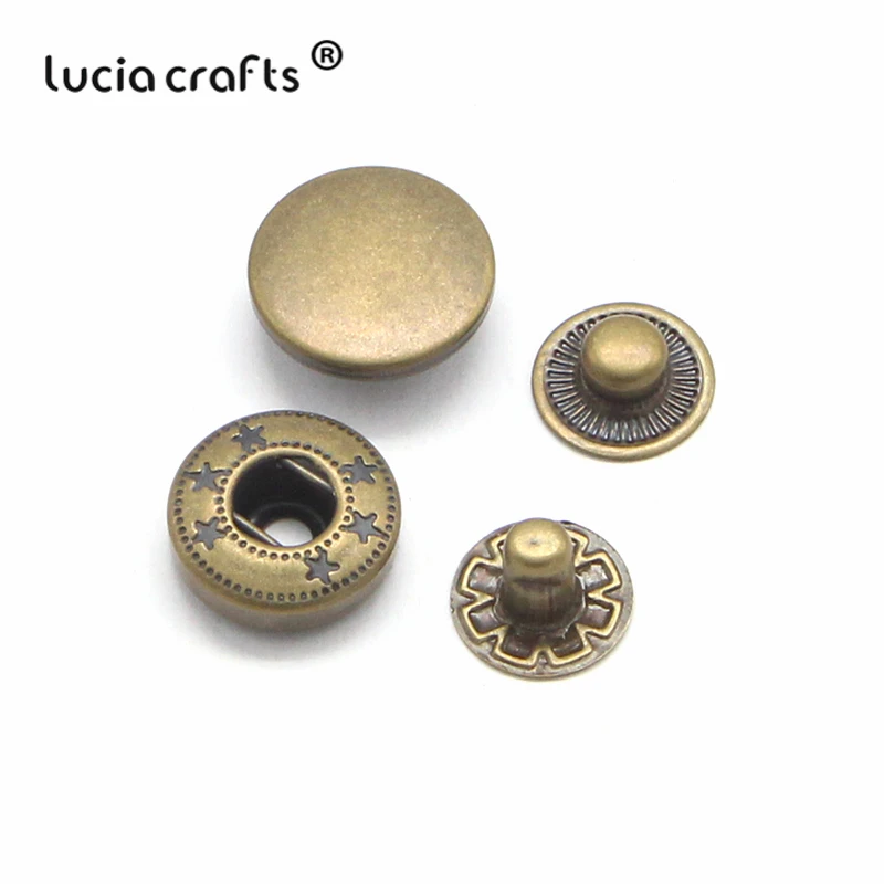 Распродажа! Lucia crafts 30 set/45 мм/10/12/15 мм металлический Пресс шпильки пришивания пуговиц застежки-кнопки пошив одежды «сделай сам» Аксессуары G0716