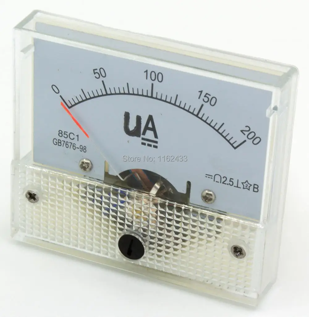 

85C1-UA DC pointer ammeter current meter 50uA 100uA 200uA 300uA 500uA 85C1 series analog AMP meter 64*56 mm size