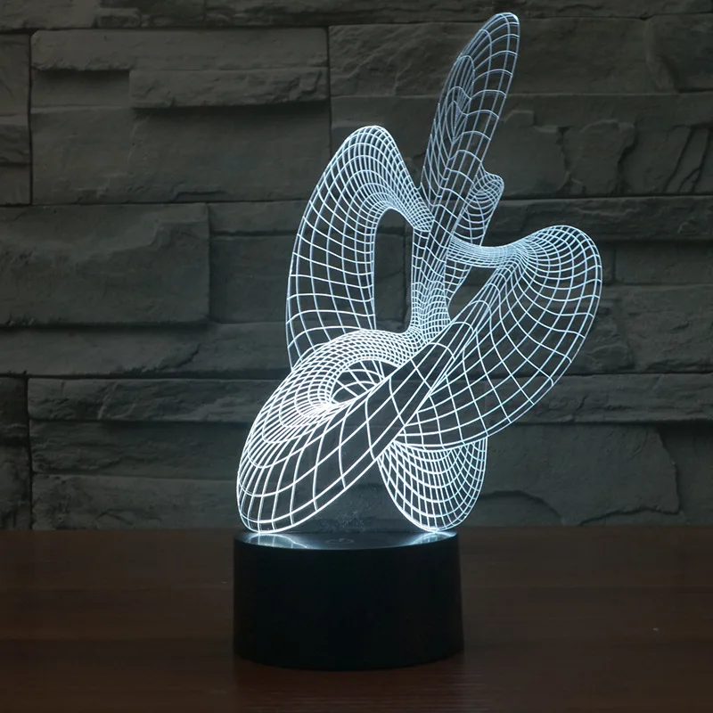 Художественный абстрактный цветной пояс 3d стерео лампа креативная атмосферная