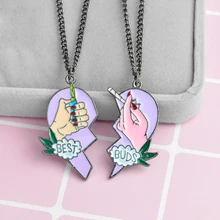 A forma di cuore Best amici collana Best BOCCIOLI di sigarette e accendini cuore di puzzle del pendente della collana di monili BFF collana BFF