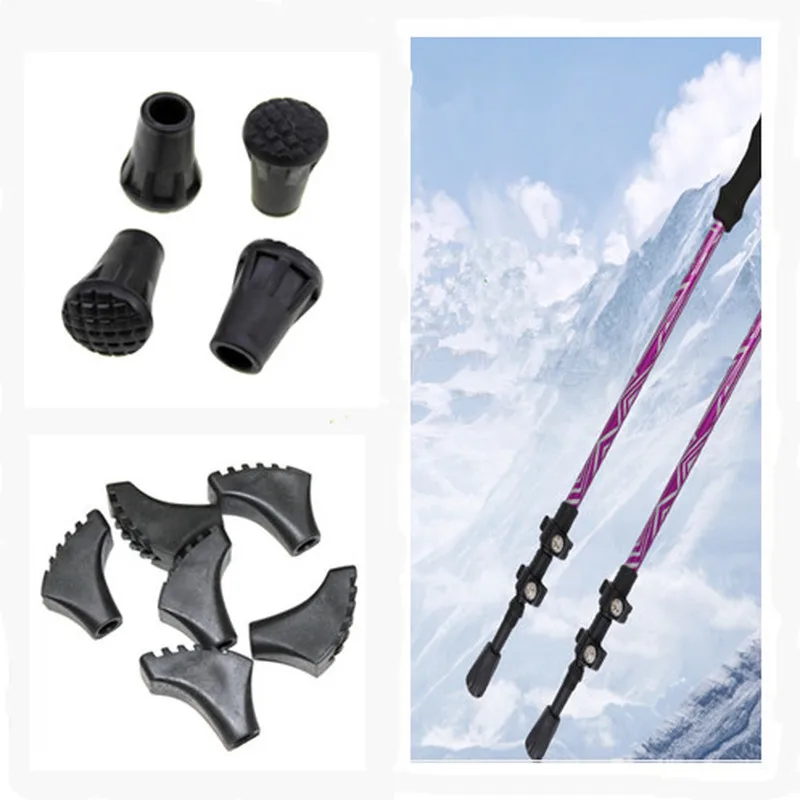 

Basket Hiking sport Trekking pole nordic rubber camp hike protector climb replacement alpenstock outdoor tip cap walk stick cane
