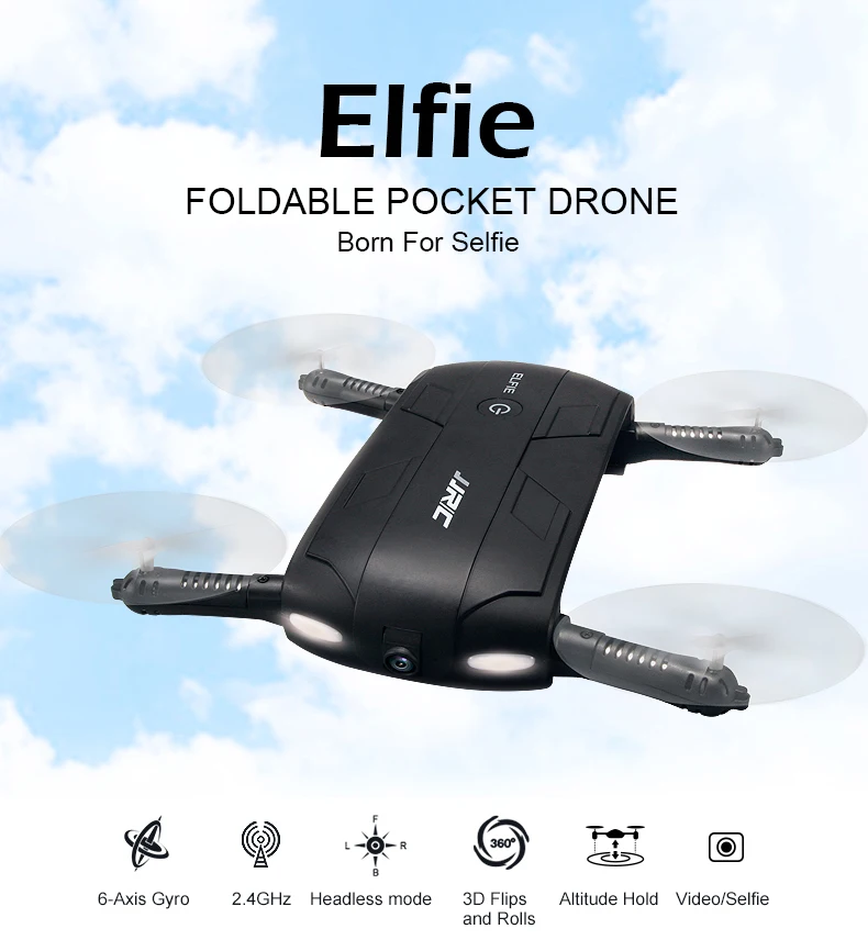 

JJRC H37 WIFI FPV 0.3MP Camera Aerial Photography Beauty Mode Mini Drone Altitude Hold Headless Mode RC Quadcopter