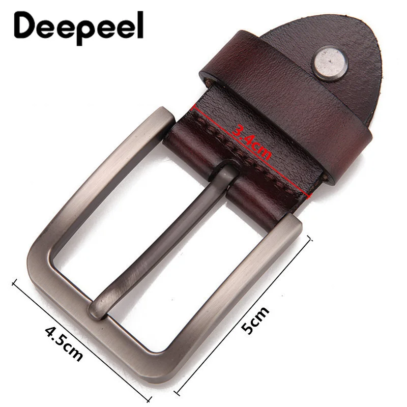 Deepeel 1pc 3.4/3.9cm High-grade Alloy To Take The Head DIY Handmade Leather Craft Decoration Pin Buckle Men's Belt Buckle YK006