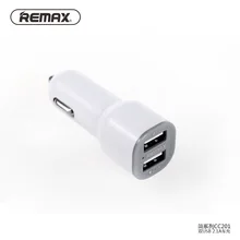 REMAX 2.1A двойной зарядное устройство USB быстрая умная зарядка мини-светодиод машины-зарядное устройство для Iphone 7 8 X/xiaomi/ipad автомобильный прикуриватель, зарядка