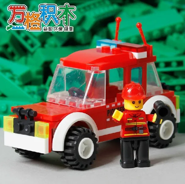 Freeshipping! Building Block Racing Car mixcolor 84pcs bricks Educational DIY Construction Brick toys26021 fire fighting seria | Игрушки и